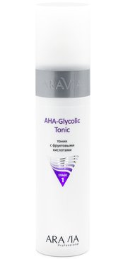 Тоник с фруктовыми кислотами AHA Glycolic Tonic 250 мл ARAVIA Professional