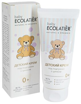 Ecolatier baby Крем детский под подгузник с цинком 0+ 100 мл