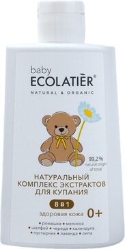 Ecolatier baby Натуральный комплекс экстрактов 8в1 Здоровая кожа для купания детей 0+ 250 мл