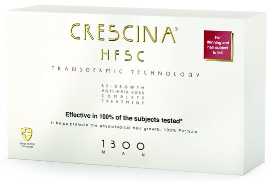 Crescina Transdermic HFSC 1300 Комплекс против выпадения и для роста волос для мужчин , 10+10 ампул