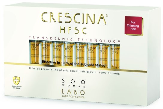 Crescina Transdermic HFSC 500 Лосьон для роста волос для женщин, 20 ампул