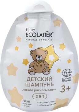 Ecolatier baby Шампунь 2в1 Легкое расчесывание 3+ 250 мл