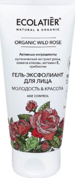 Ecolatier green wild rose гель-эксфолиант для лица 100мл