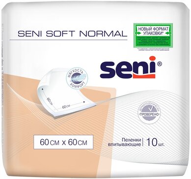 Seni soft пеленка гигиеническая впитывающая 60х60см 10 шт normal