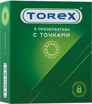 Torex презерватив 3 шт с точками