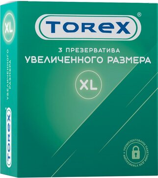 Torex презерватив р.xl 3 шт увелич.размера