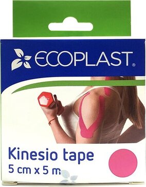 Кинезиотейп 5 см х 5 м, розовый 1 шт Ecoplast