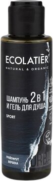 Ecolatier Мужской гель для душа и шампунь 2в1 грейпфрут и вербена 100 мл