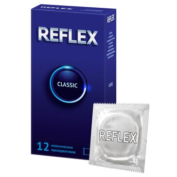 Презервативы из натурального латекса Reflex Classic в смазке 12 шт