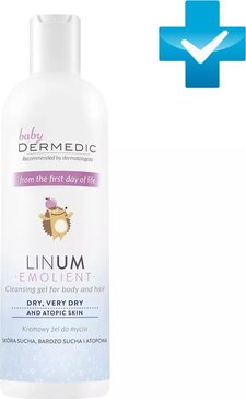 Дермедик Очищающий крем-гель с 1 дня жизни Baby Atopy Prone Skin Cleansing gel for body and hair 200 мл Dermedic Linum Emolient Baby