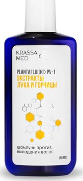 Krassa med шампунь для волос против выпадения  150мл лук+горчица