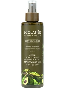 Ecolatier Спрей для укладки волос термозащитный 200 мл Organic Avocado