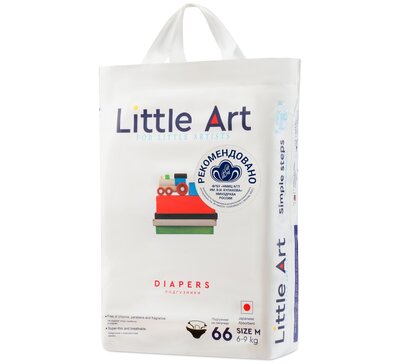 Little Art Подгузники детские р.M 6-9 кг 66 шт