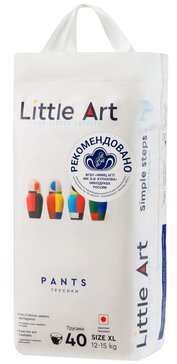 Little Art Трусики-подгузники детские р.XL 12-15 кг 40 шт