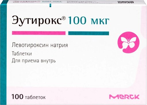 Купить эутирокс, 100 мкг, таблетки, 100 шт (левотироксин натрия) от 137 руб. в городе Москва и МО в интернет-аптеке Планета Здоровья