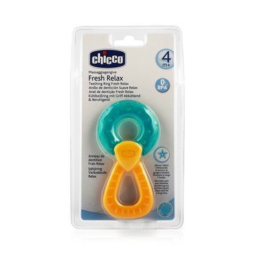 Chicco прорезыватель 4мес.+ с водой охлаждающий голубой 310411099  кольцо fresh relax