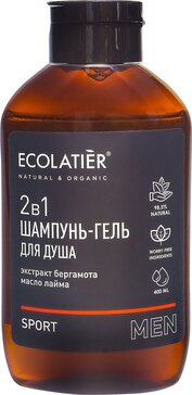 Ecolatier man шампунь и гель для душа 2в1 sport 400мл