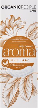 Organic people прокладки ежедневные lady power aroma maxi 18 шт