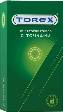 Презервативы с точками 12 шт Torex