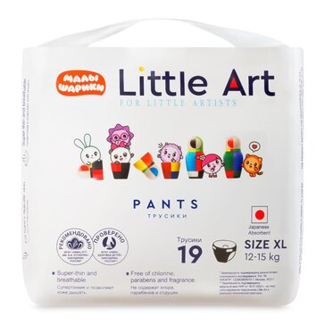 Little Art Трусики-подгузники детские р.XL 12-15 кг 19 шт