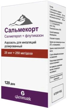 Сальмекорт аэрозоль 25 мкг+250 мкг/доза 120 доз