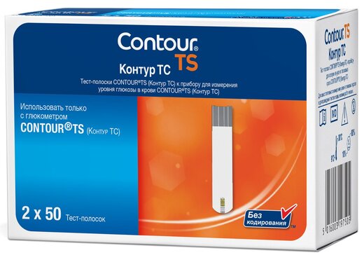 Тест-полоски к глюкометру Contour TS (Контур ТС) 100 шт