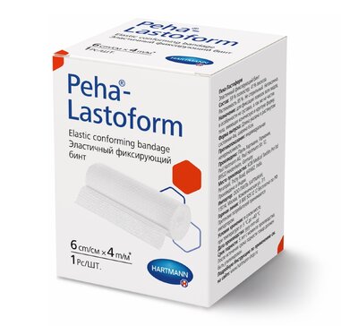 Peha-Lastoform Бинт фиксирующий 4 м х 6 см, 1 шт