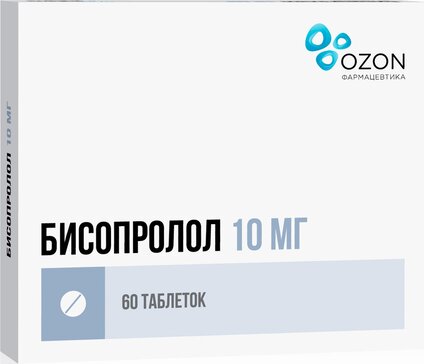 Бисопролол таб 10 мг 60 шт