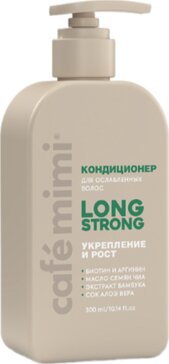 Cafe mimi colours кондиционер для волос укрепление и рост 300мл long strong