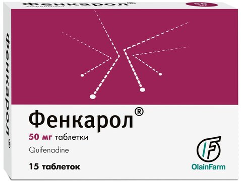 Купить фенкарол таб 50 мг 15 шт (хифенадин) от 754 руб. в городе Москва и МО в интернет-аптеке Планета Здоровья