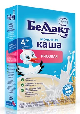 Беллакт каша молочная 200г рисовая