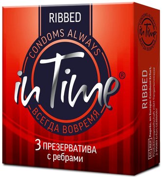 in Time RIBBED презервативы с ребрами 3 шт