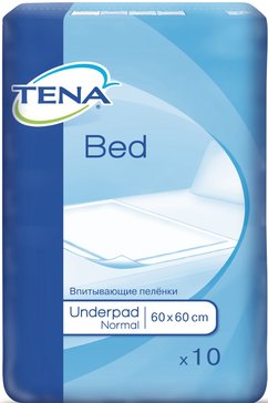 Tena bed underpad normal простыня впитывающая 60х60см 10 шт