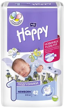 Bella baby happy подгузники для новорожденных 2-5кг 42 шт start newborn