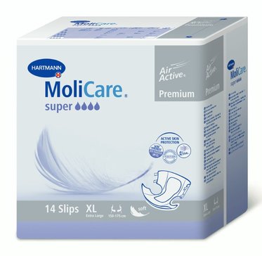 Molicare подгузники premium super soft воздухопроницаемые р.xl 14 шт