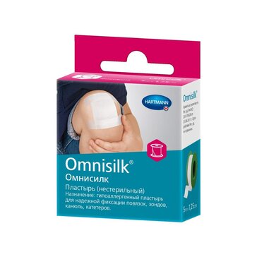 Omnisilk Пластырь фиксирующий шелковый 1.25 см х 5 м, 1 шт