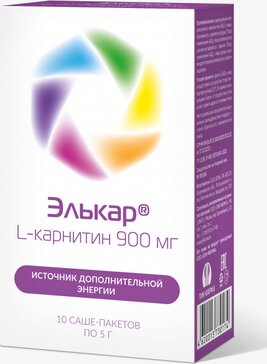 Элькар L-карнитин 900 мг гранулы пак 10 шт для приготовления раствора для приема внутрь, лимонный вкус