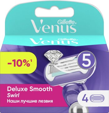 Venus Extra Smooth Swirl Сменные Кассеты 4 шт