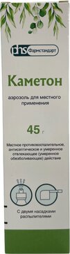 Купить каметон аэрозоль 45г (камфора+левоментол+хлоробутанол+эвкалипта прутовидного листьев масло) от 149 руб. в городе Москва и Московская область в интернет-аптеке Планета Здоровья, инструкция по применению, аналоги