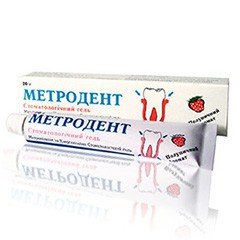 Метродент гель стоматологический 20 г вкус клубники