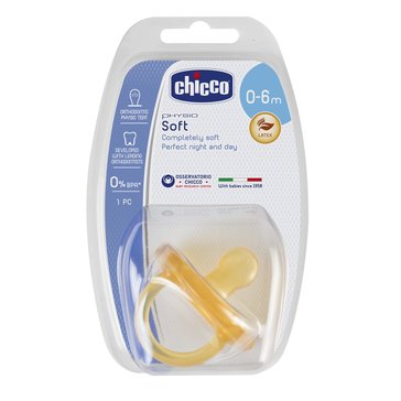 Chicco physio soft пустышка латекс. натур. 0-6мес 310410136 1 шт