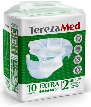 Подгузники для взрослых TerezaMed/ТерезаМед Extra Medium (р.2) 10 шт