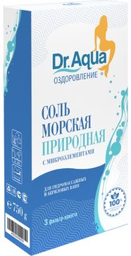 Dr.Aqua Соль морская природная 250 г ф/пак 3 шт