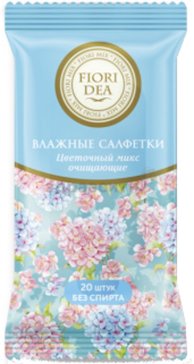 Fiori dea/фьери дея салфетки влажные очищающие фьери дея 20 шт с ароматом цветущий микс