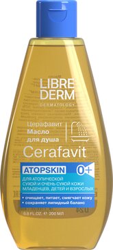 Librederm Cerafavit Масло для душа для атопической, сухой и очень сухой кожи 200 мл 