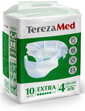 Подгузники для взрослых TerezaMed/ТерезаМед Extra XL (р.4) 10 шт