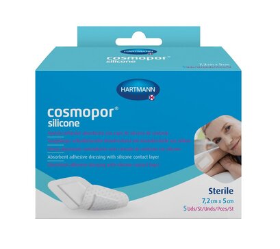 Cosmopor silicone Повязка-пластырь на рану 7.2 см х 5 см 5 шт