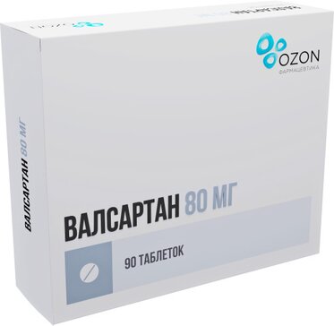 Валсартан таб п/об пленочной 80мг 90 шт озон