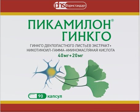 Пикамилон Гинкго капс 40 мг+20 мг 90 шт