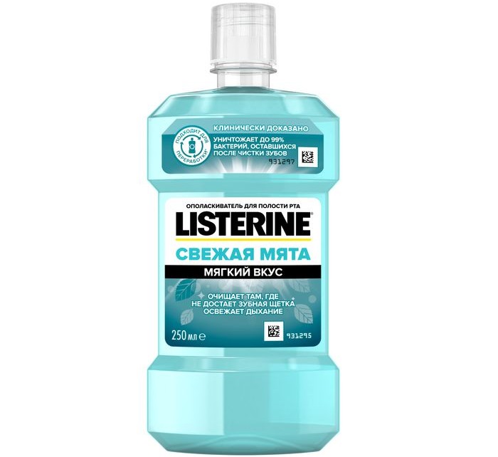 Listerine Свежая мята ополаскиватель для полости рта 250 мл 